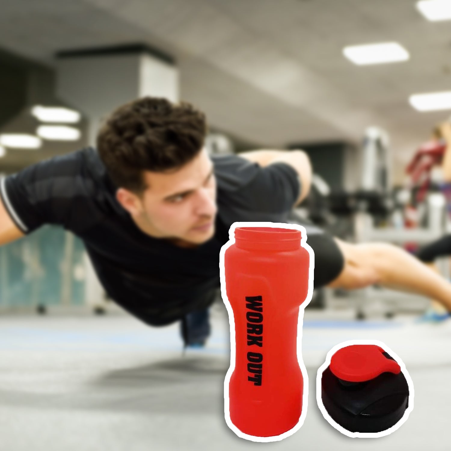 5229 Shaker Plastic Water Bottle for Gym I Shaker Bottle I Sipper Bottle I Gym Bottle I Gym Sipper Bottle I Gym Water Bottle DeoDap 5229 Shaker Plastic Water Bottle for Gym I Shaker Bottle I Sipper Bottle I Gym Bottle I Gym Sipper Bottle I Gym Water Bottle DeoDap